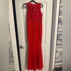 Red midnight dress
